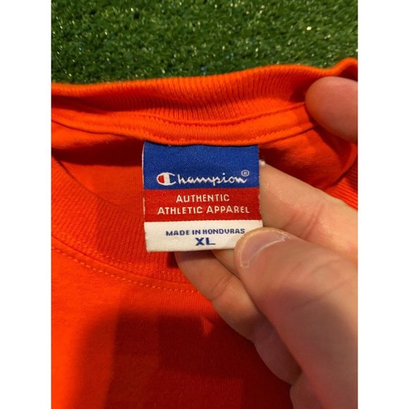 Vintage Y2K Retro Champion Bowling Green Falcons football #33 t-shirt XL orange - Picture 3 of 9